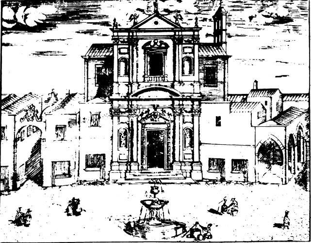  Questa raffigura la piazza dei mercanti . Al centro la chiesa di Santa Maria delle Grazie disegnata dal Teatino Rosario Coluccio di Rossano Veneto. A destra la loggia del porticato del mercato del pesce e a sinistra il vico dei forcinari che era degli Olivetani dei SS Nicolò e Cataldo. La fontana fu smontata nel 1768 e fu ricomposta al Parco l'anno successivo.